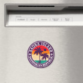 Aimant Île de Saona République Dominicaine - Retro 60s (In Situ (Lave-vaisselle))