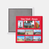 Aimant Île de Tybee, Géorgie (Recto/Verso)