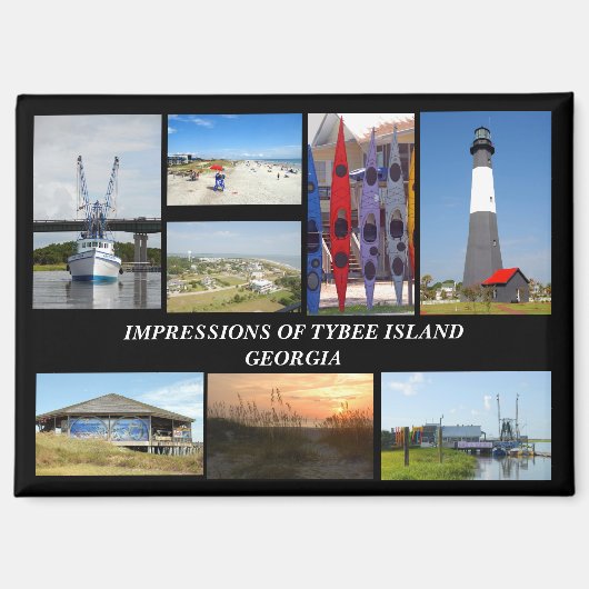 Aimant Île de Tybee Géorgie (Recto)