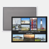 Aimant Île de Tybee Géorgie (Recto/Verso)