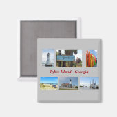 Aimant Île de Tybee, Géorgie (Recto/Verso)