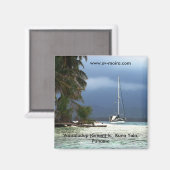 Aimant Ile de Waisaladup (verte), Kuna Yala, Panama (Recto/Verso)