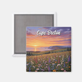 Aimant Île du Cap-Breton Canada Coucher de soleil Fleur s (Recto/Verso)