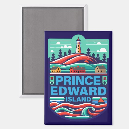 Aimant Île-du-Prince-Édouard Canada (Recto/Verso)