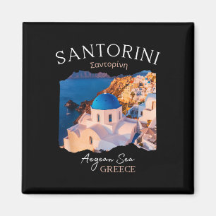 Aimant Île grecque Santorin Grèce Oia Village Blue Chu
