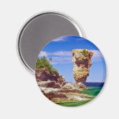 Aimant Île Green Flowerpot, Tobermory, fleurs de l'Ontari (Recto/Verso)