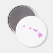 Aimant île hawaïenne rose (Recto/Verso)