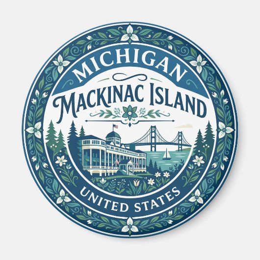 Aimant Île Mackinac Michigan (Devant)