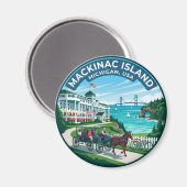 Aimant Île Mackinac Michigan (Recto/Verso)