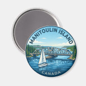 Aimant Île Manitoulin, Little Current Canada (Recto/Verso)