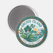 Aimant Île Orchidée, Yeyou, comté de Taitung, Taïwan (Recto/Verso)