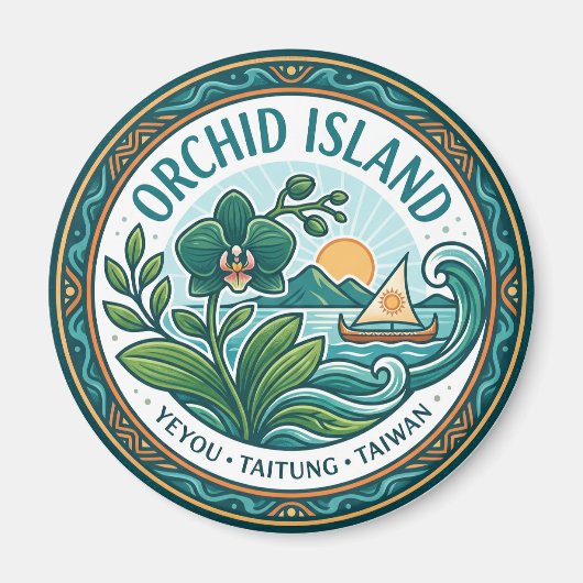 Aimant Île Orchidée, Yeyou, comté de Taitung, Taïwan (Devant)