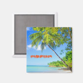 Aimant Île tropicale à Maurice (Recto/Verso)