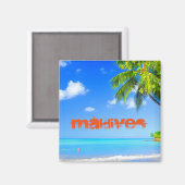 Aimant Île tropicale aux Maldives (Recto/Verso)