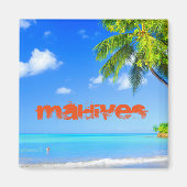 Aimant Île tropicale aux Maldives (Devant)