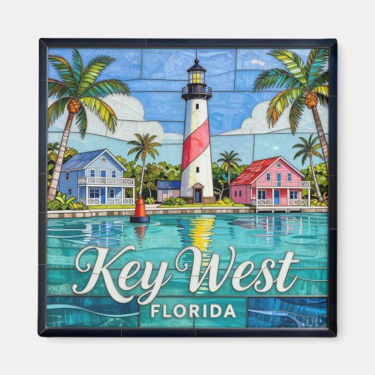 Aimant Île tropicale de Key West 🐚 (Devant)