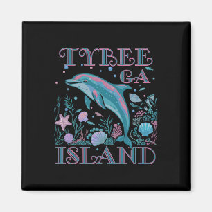 Aimant Île Tybee Ga Amoureux Dauphin Souvenir de plage co