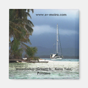 Aimant Île (verte) de Waisaladup, Kuna Yala, Panama