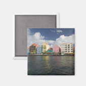 Aimant Îles ABC, CURAÇAO, Willemstad: Front de mer (Recto/Verso)