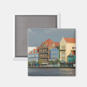 Aimant Îles ABC, CURAÇAO, Willemstad : Front de mer 2 (Recto/Verso)