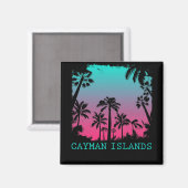 Aimant Iles Cayman Vintage Retro (Recto/Verso)