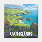 Aimant Iles d'Aran Irlande Voyage (Devant)