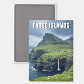 Aimant Îles Féroé Danemark Voyage (Recto/Verso)
