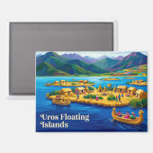 Aimant Îles flottantes d'Uros Pérou (Recto/Verso)