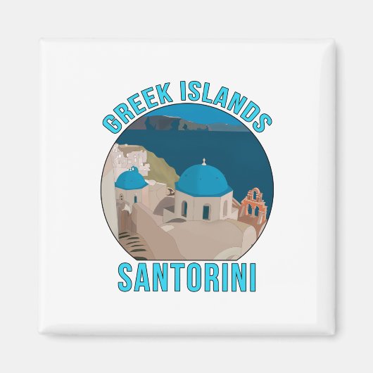 Aimant Iles grecques Santorin (Devant)