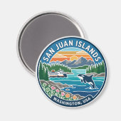 Aimant Îles San Juan États-Unis (Recto/Verso)