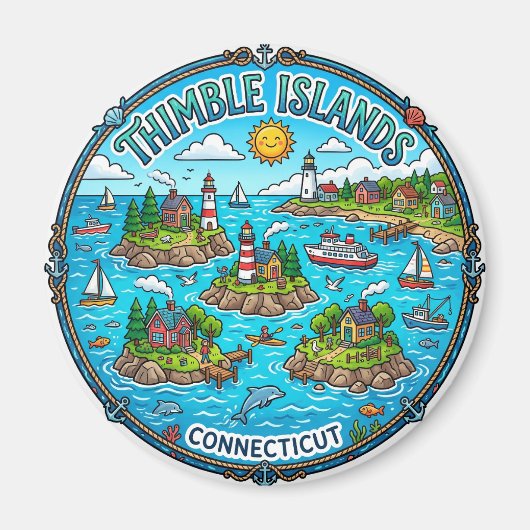 Aimant Îles Thimble, Connecticut Connecticut (Devant)