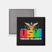 Aimant Îles Vierges américaines Sainte-Croix USVI Tropica (Recto/Verso)