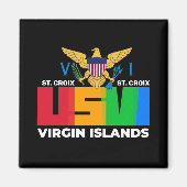 Aimant Îles Vierges américaines Sainte-Croix USVI Tropica (Devant)