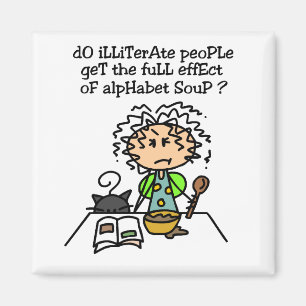 Aimant Illettrer l'Humour populaire