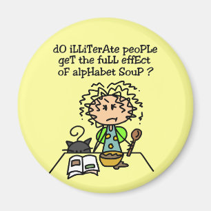 Aimant Illettrer l'Humour populaire