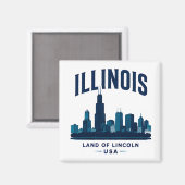 Aimant Illinois Iconic Landmarks (Recto/Verso)