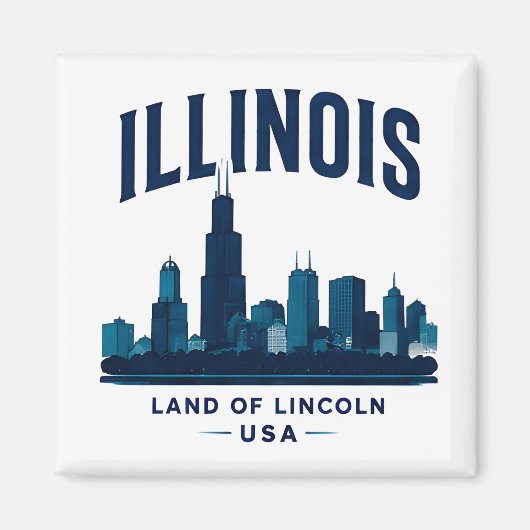 Aimant Illinois Iconic Landmarks (Devant)