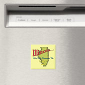 Aimant Illinois IL Motto ~ Seuls Les Idiots Pronononcent (In Situ (Lave-vaisselle))