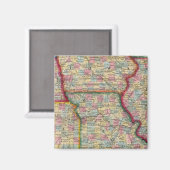 Aimant Illinois, Missouri, Iowa, Nebraska Et Kansas (Recto/Verso)