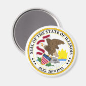 Aimant Illinois State Seal Emblem (Recto/Verso)