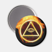 Aimant Illuminati en feu (Recto/Verso)