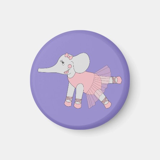 Aimant illusima Ballerina Elephant clair violet (Devant)