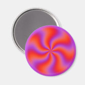 Aimant Illusion optique néon drôle spirale hypnotique (Recto/Verso)