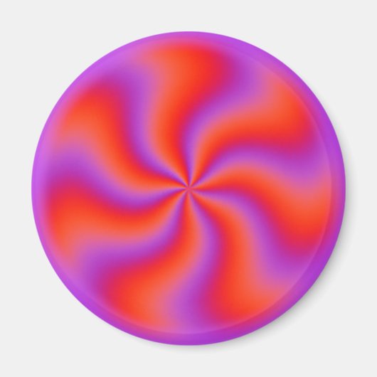 Aimant Illusion optique néon drôle spirale hypnotique (Devant)