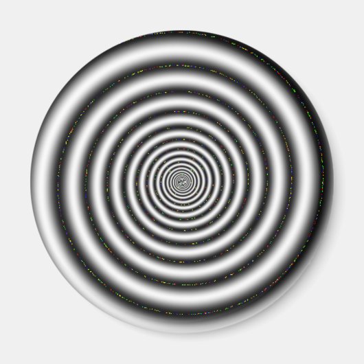 Aimant Illusion optique spirale noire et blanche (Devant)