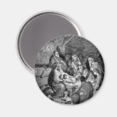 Aimant Illustrated Christmas Nativity Scene (Recto/Verso)