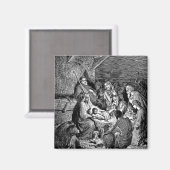 Aimant Illustrated Christmas Nativity Scene (Recto/Verso)