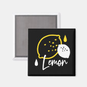 Aimant Illustration Abstraite au citron - Art des agrumes (Recto/Verso)