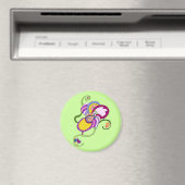 Aimant Illustration Abstraite de Fleur Funky (In Situ (Lave-vaisselle))