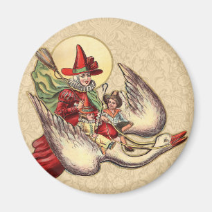 Aimant Illustration Antique de l'Enfant de la Mère l'Oye